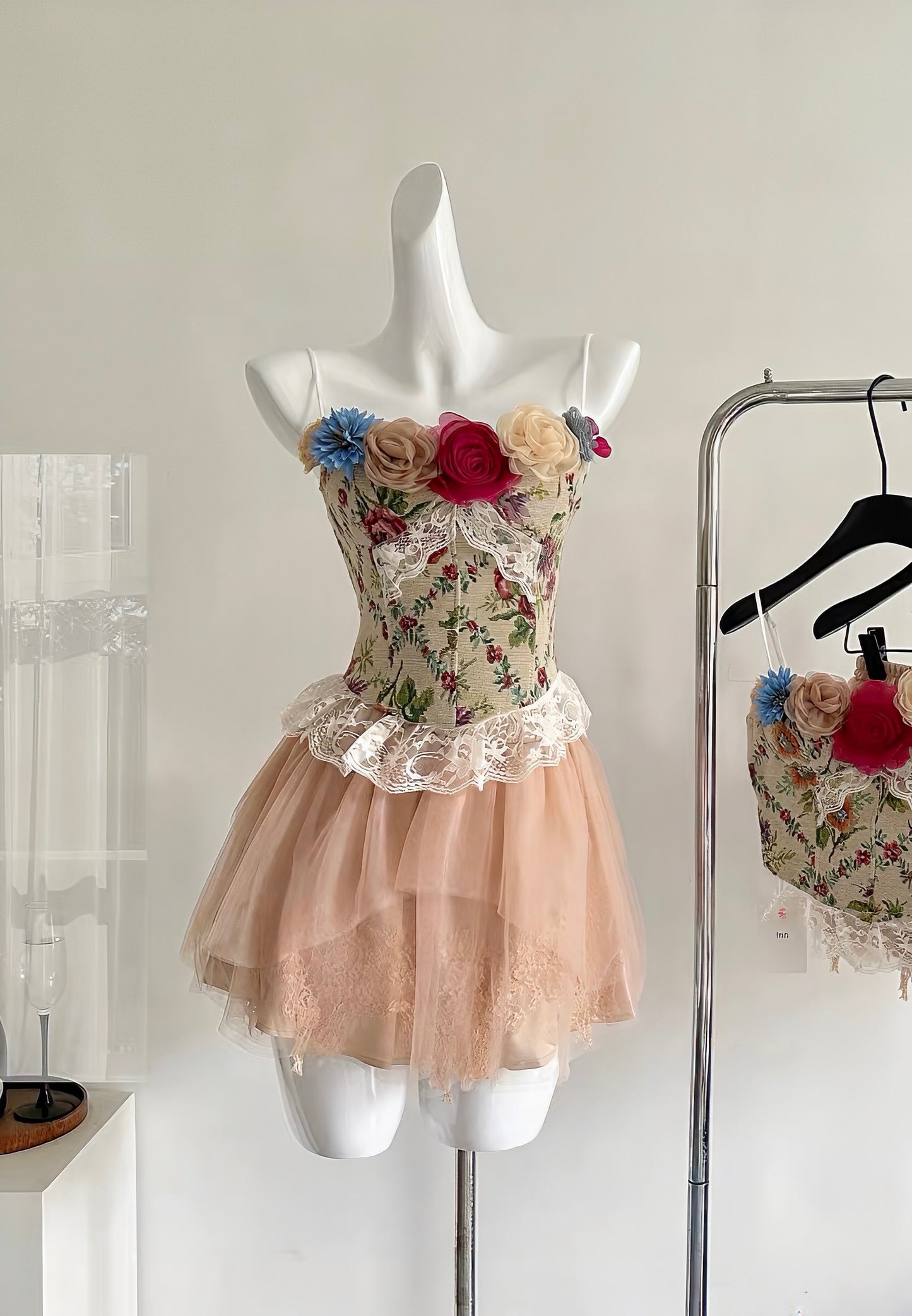 Floral Camisole & Skirt Set