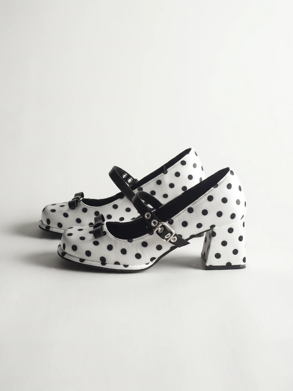 Zibeline Polka Dot Bow Mary Jane Heels