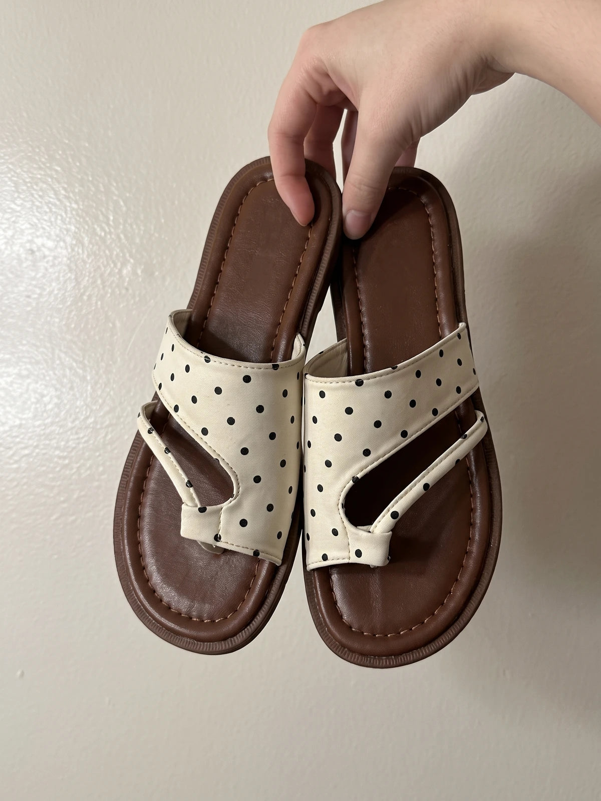 Marinelle Polka Dot Asymmetric Slides