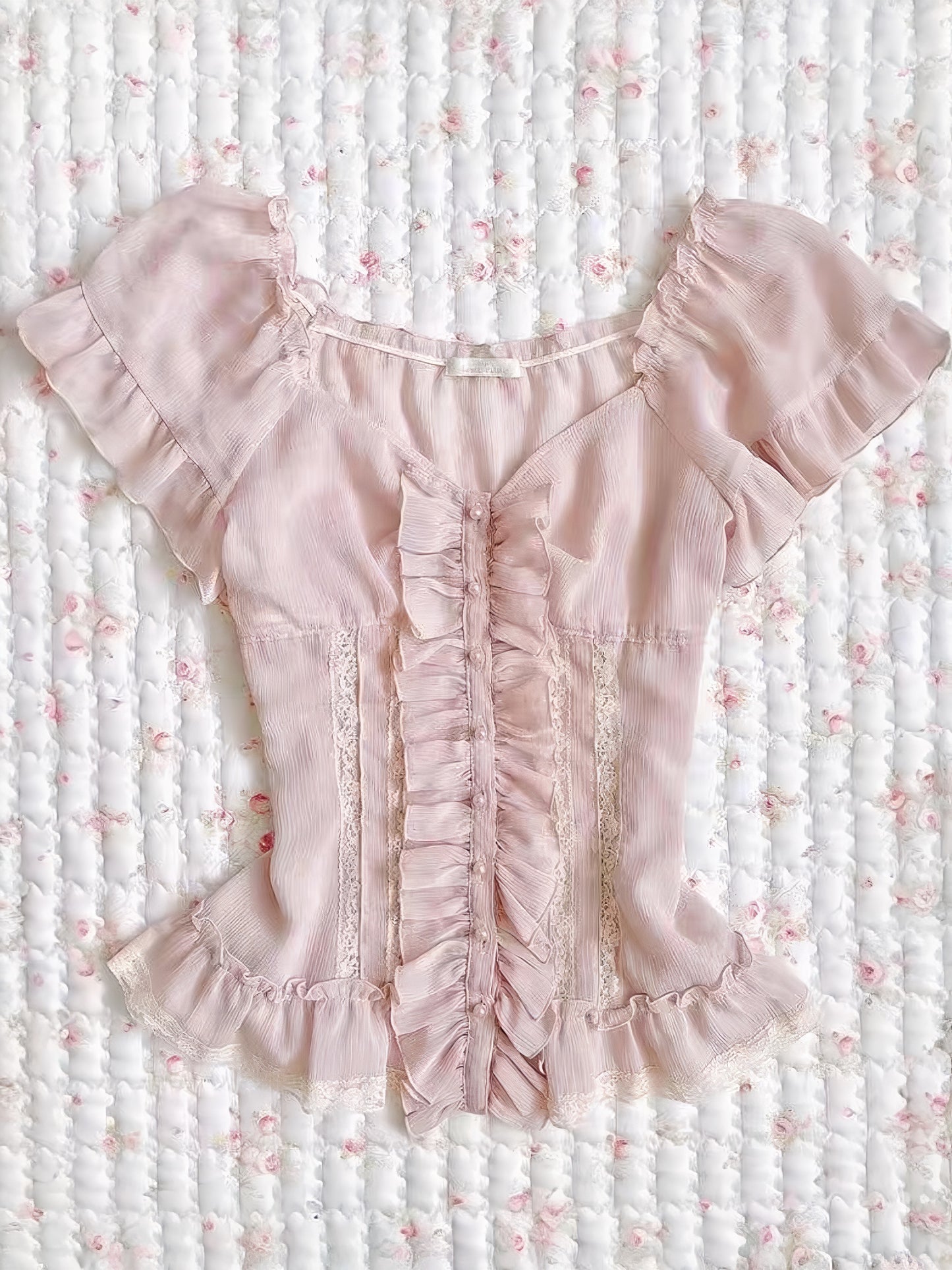 Mocha Rose Ruffle set