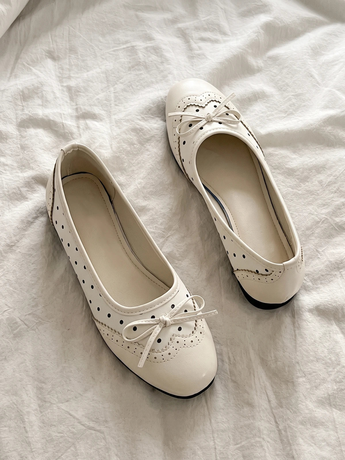 Axelle Polka Dot Bow Flats
