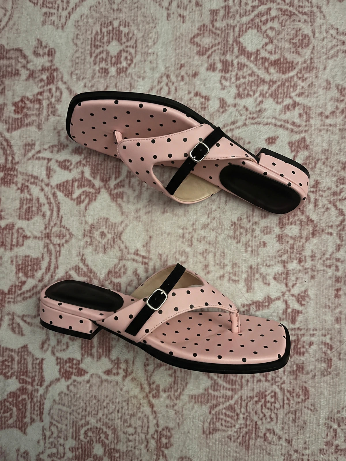 Zinnellie Polka Dot Thong Sandals