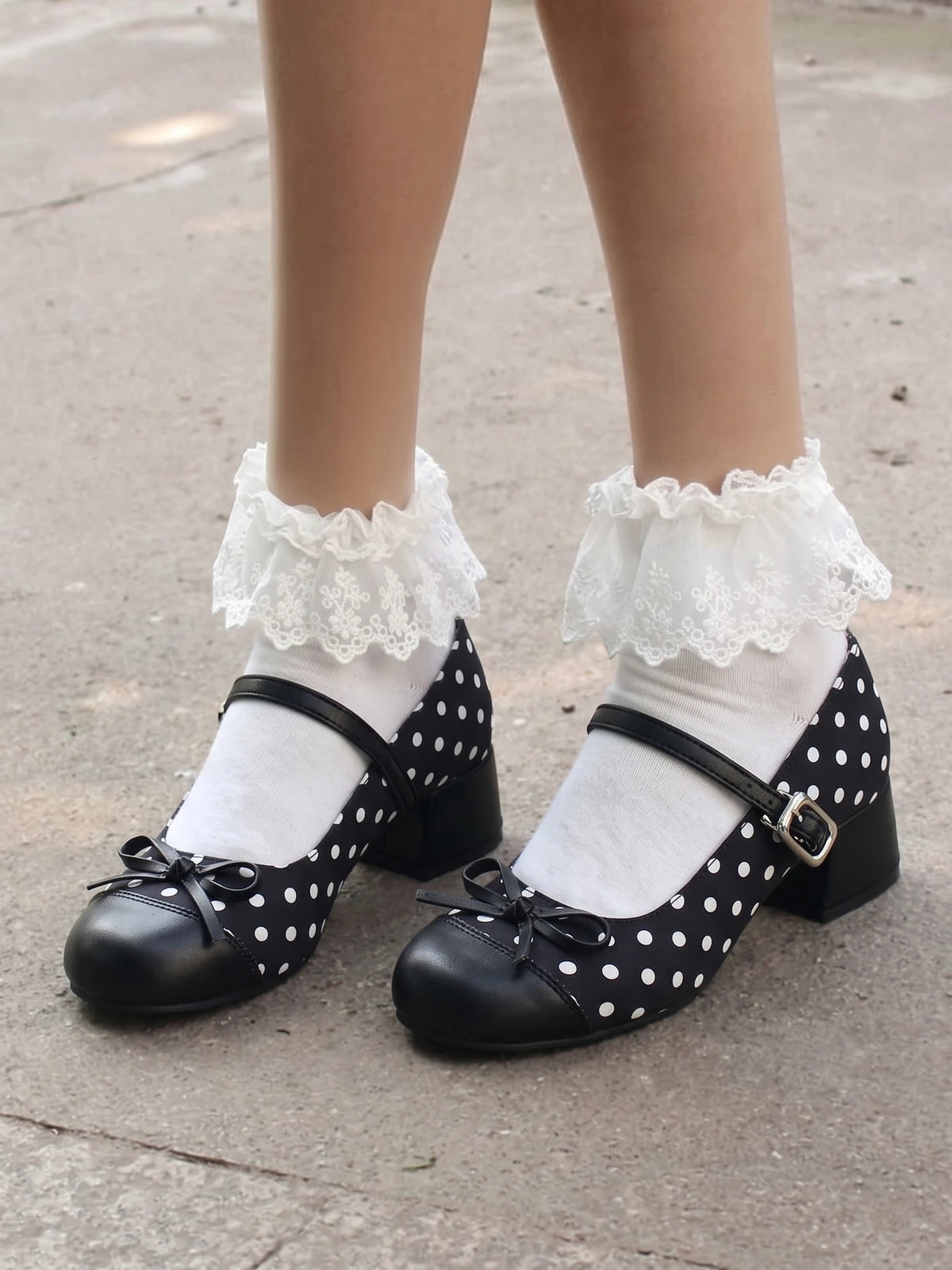 Solene Polka Dot Mary Jane Heels