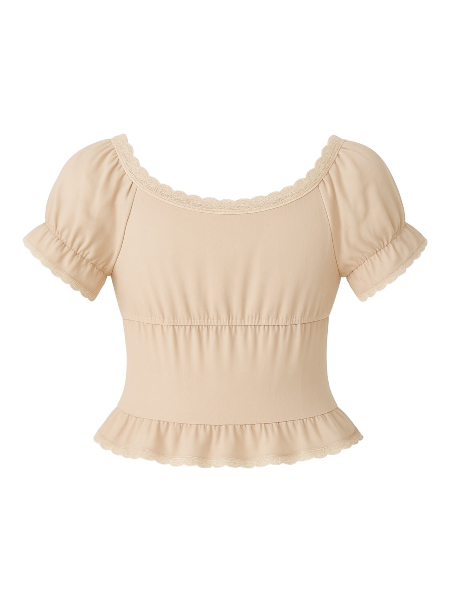 Beaded Glossy Embroidered Waist Top
