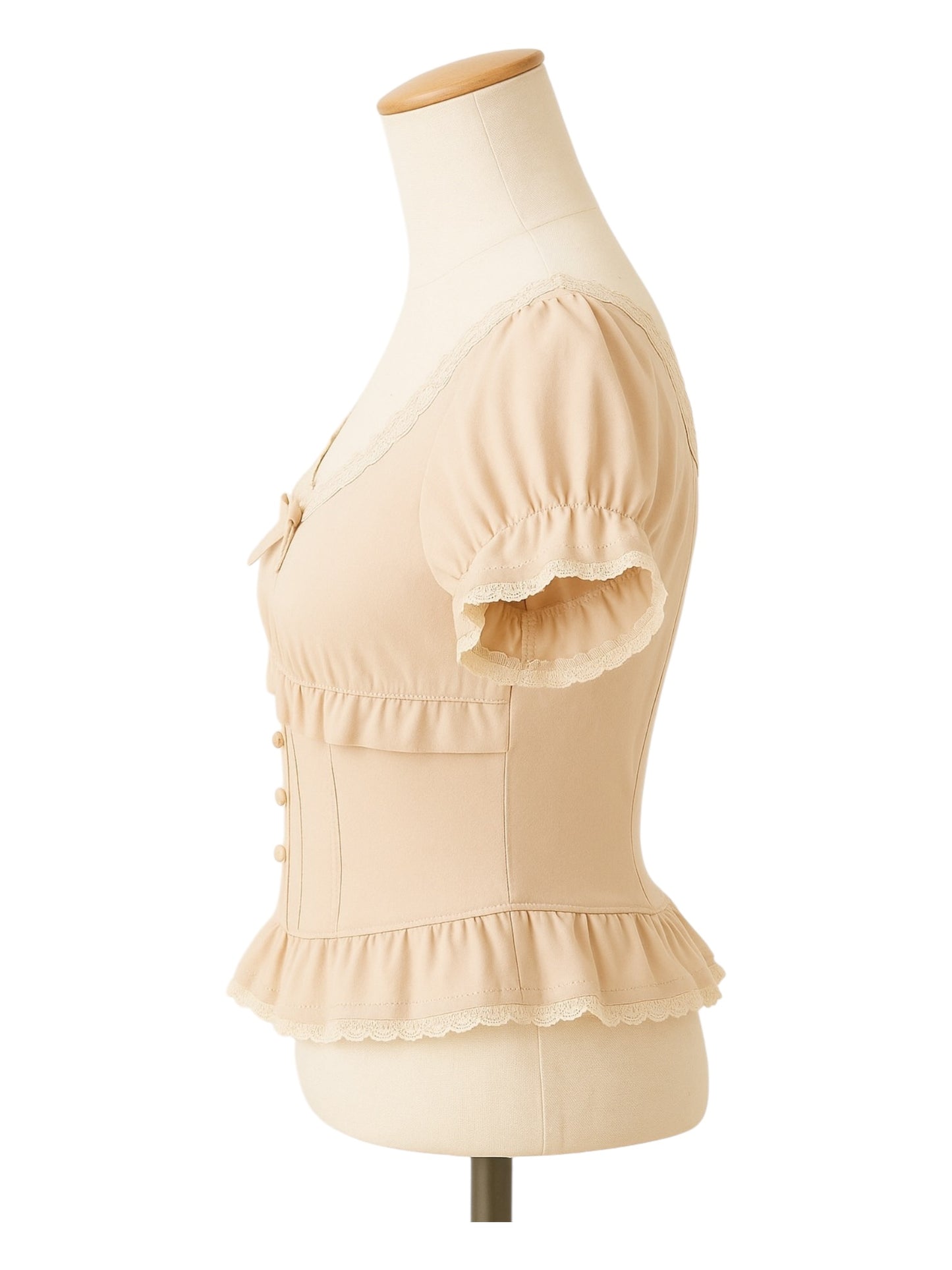 Beaded Glossy Embroidered Waist Top