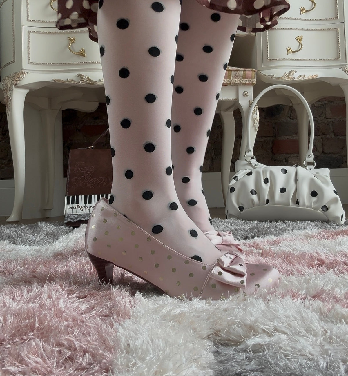 Petal Polka dot Heels