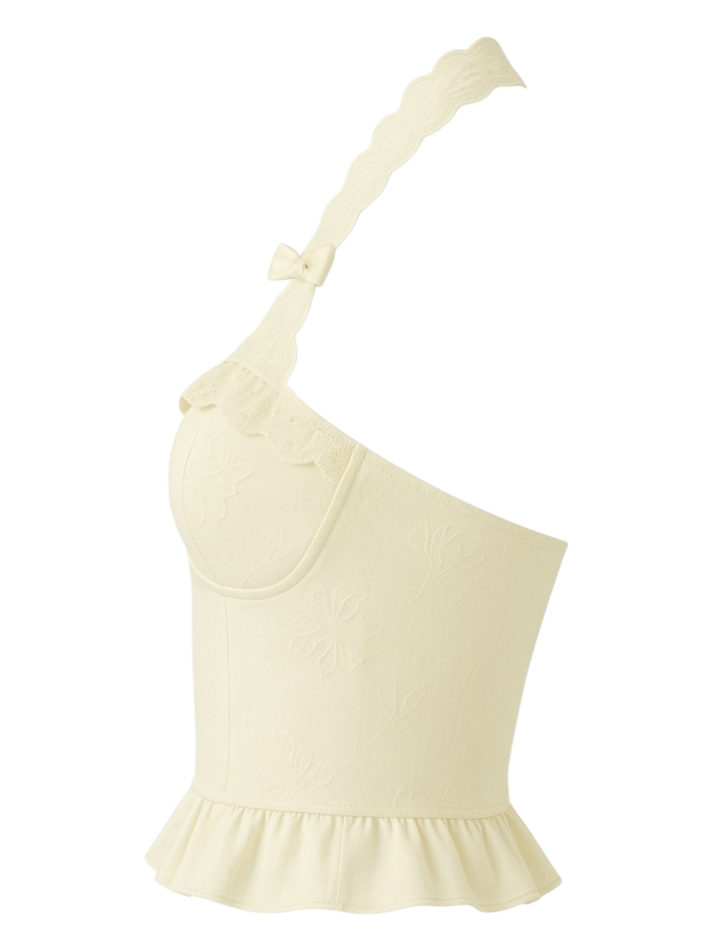 Lace Bow Halter Neck Top