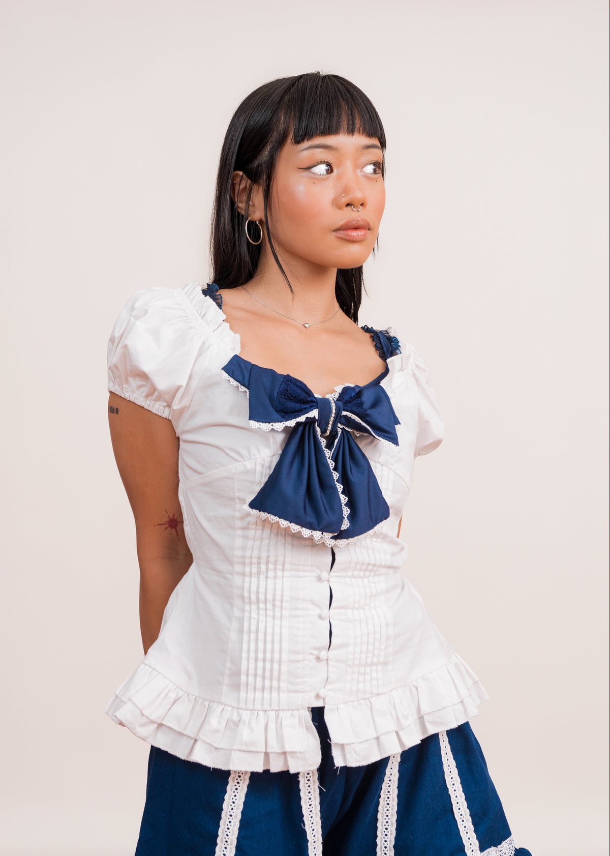 Pearl Trim Blouse