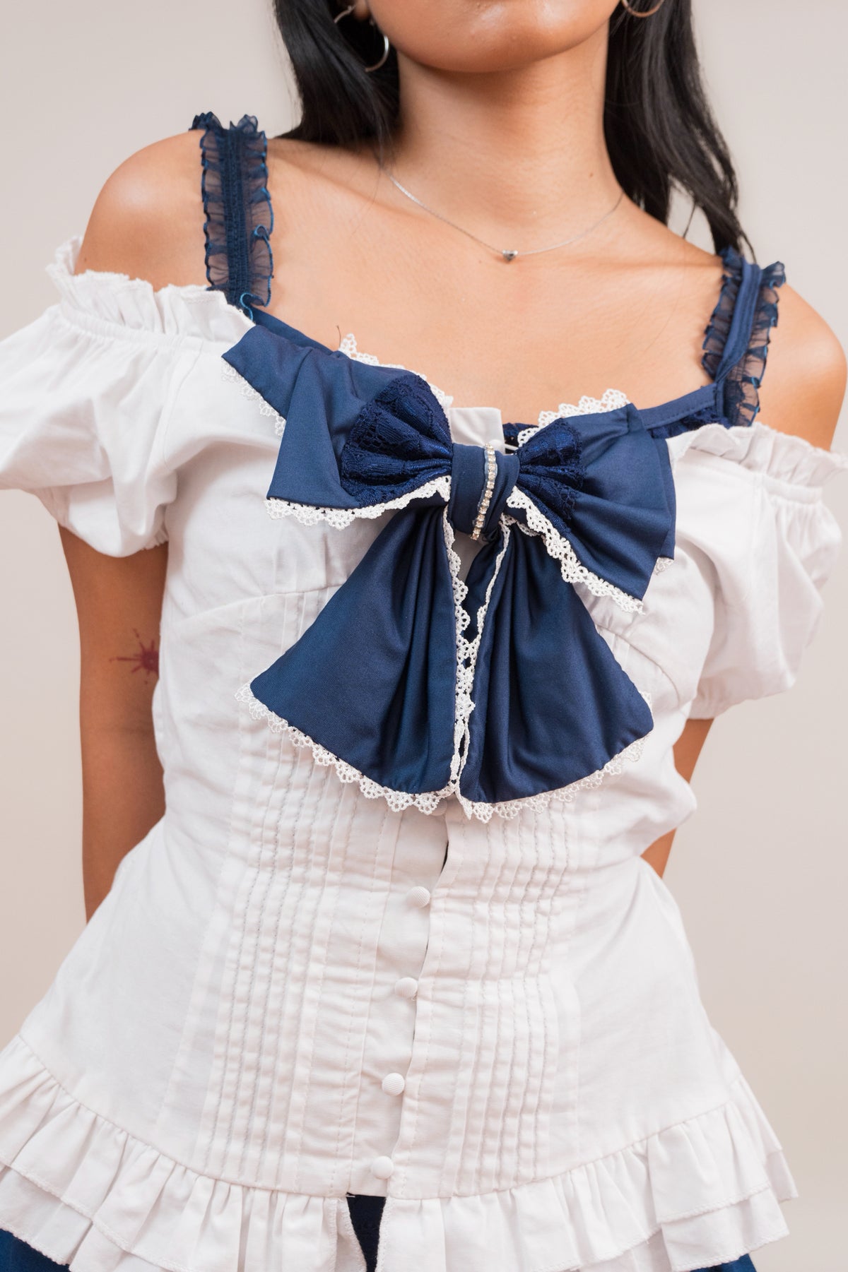 Pearl Trim Blouse