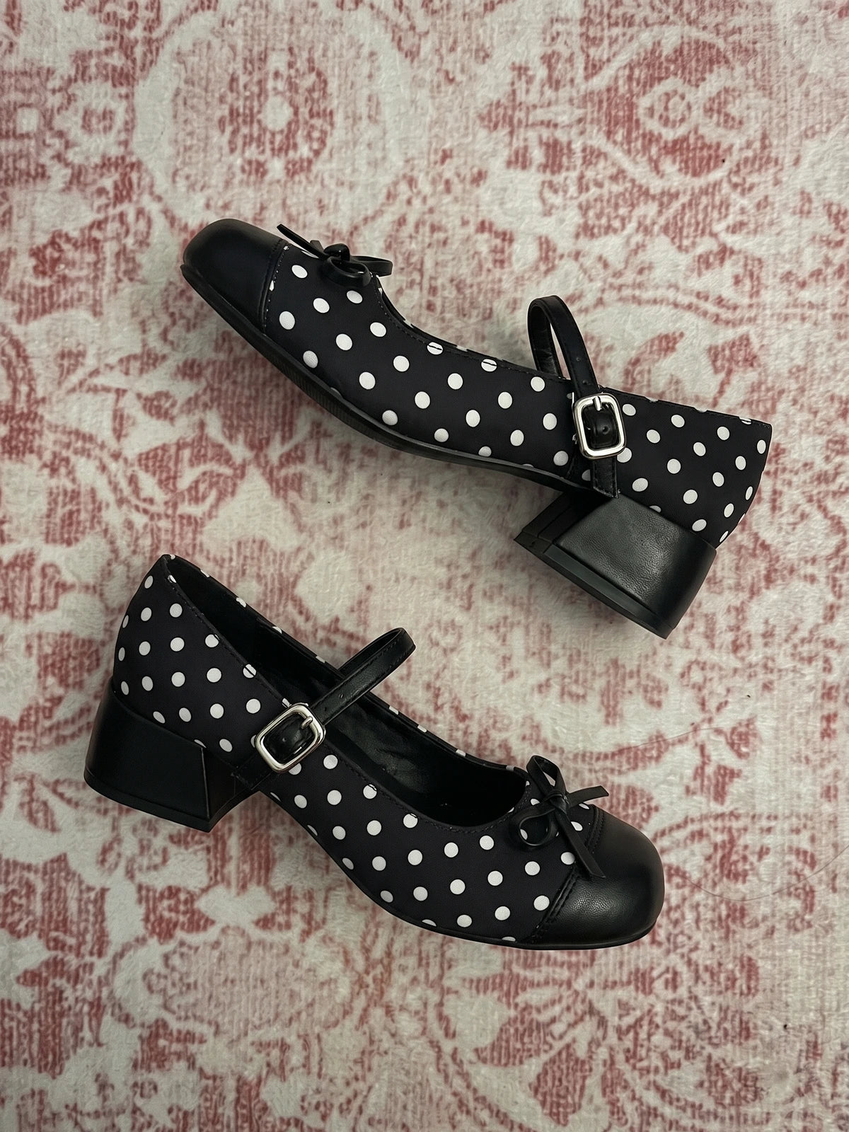 Vivienne Polka Dot Bow Mary Jane Heels