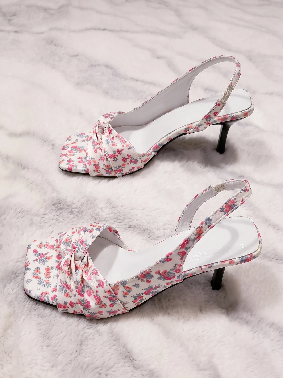 Miellette Floral Knot Slingback Heels