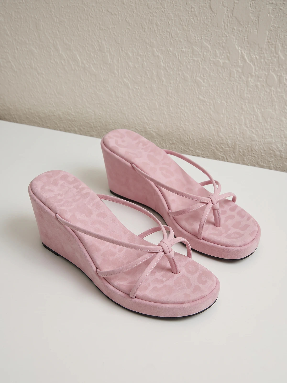 Bubblegum Pink Leopard Sandals