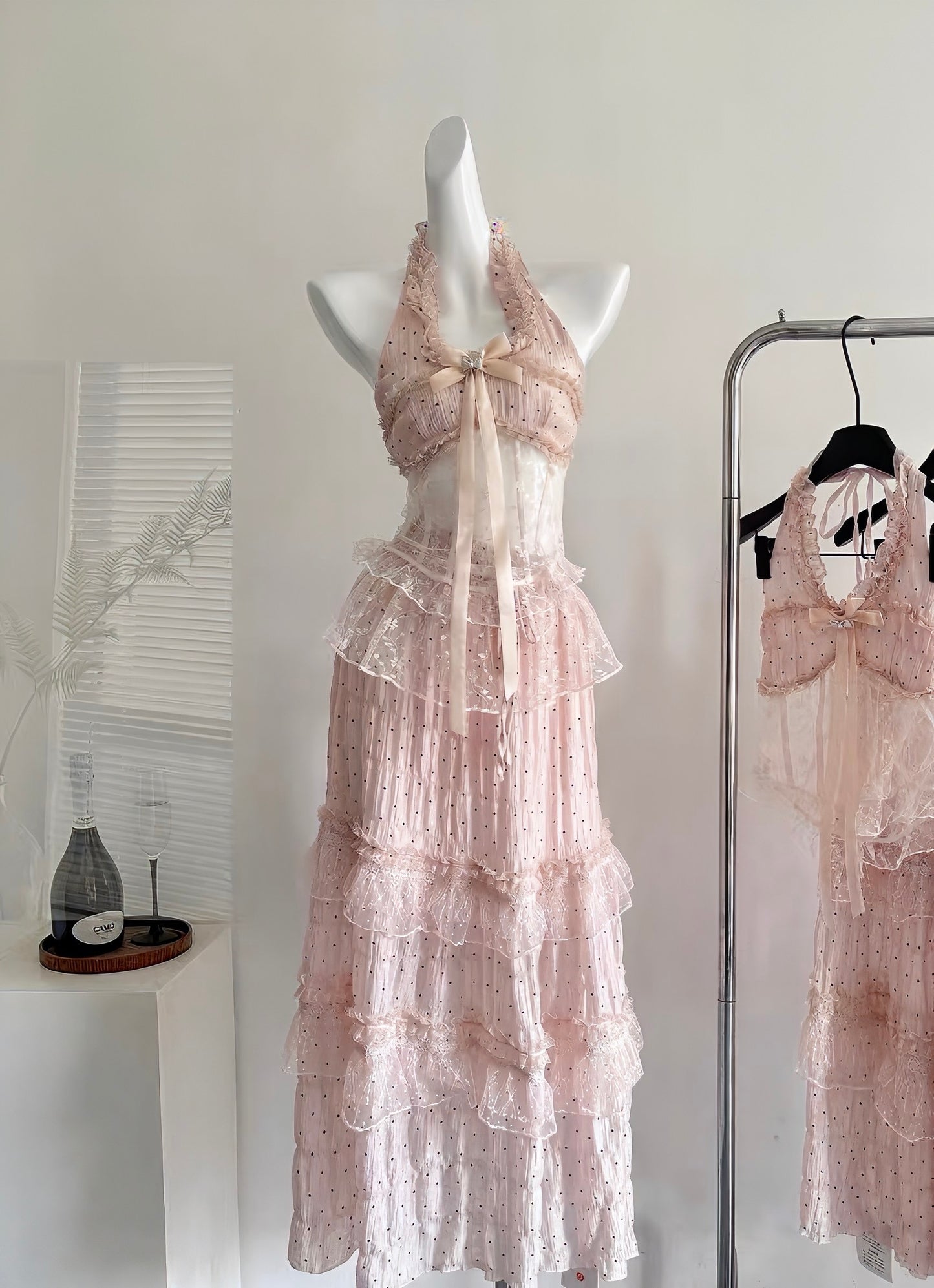 French Pink Ruffle Two-Piece Set