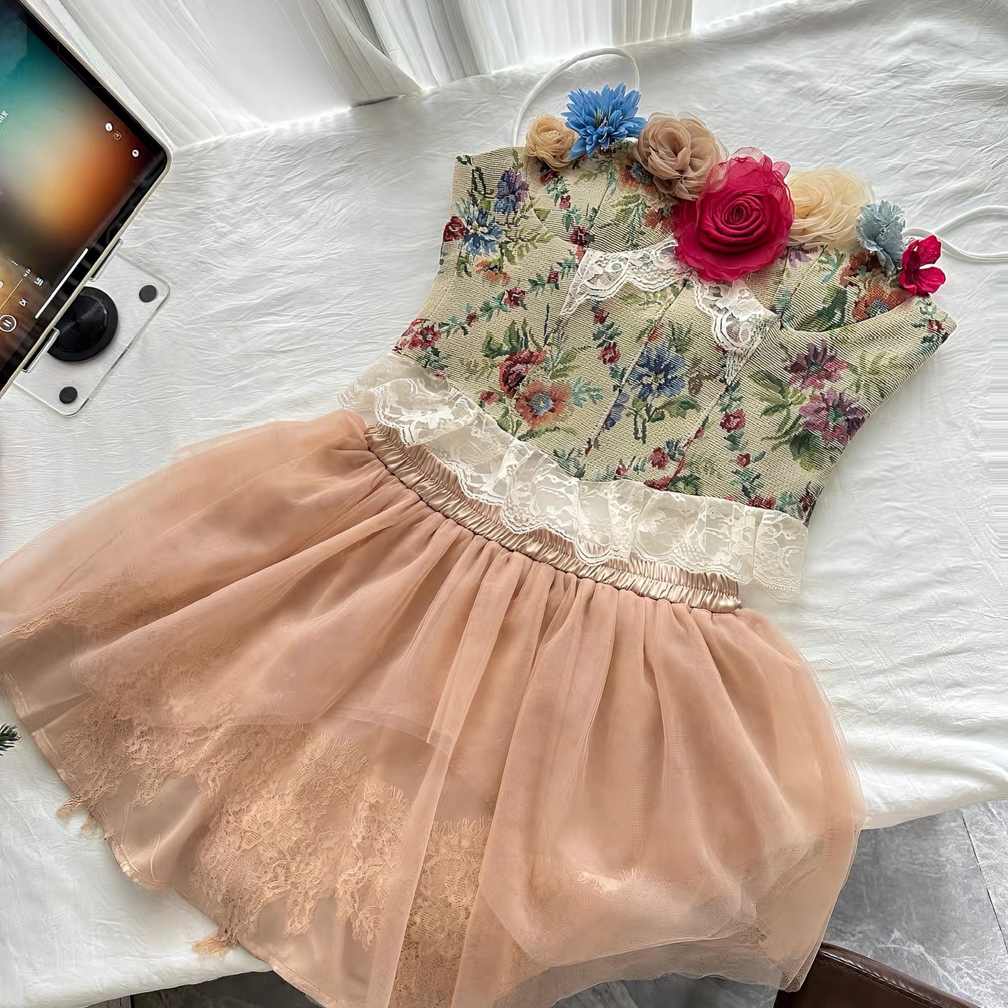 Floral Camisole & Skirt Set