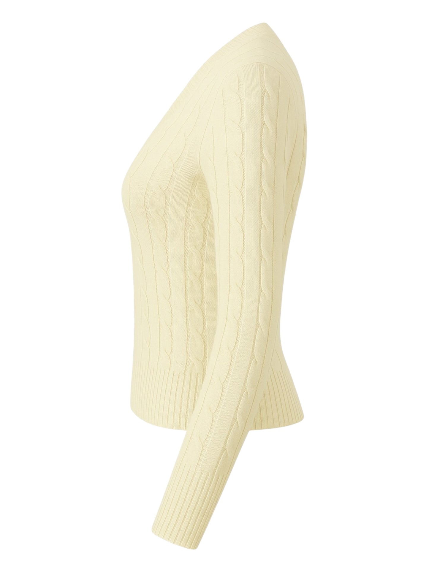 Twist Knit V-Neck Sweater Top