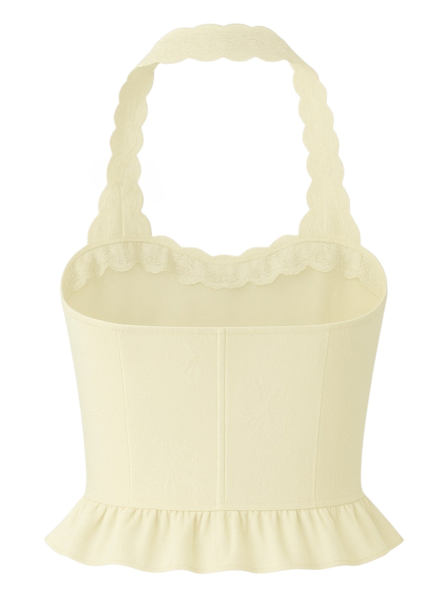 Lace Bow Halter Neck Top