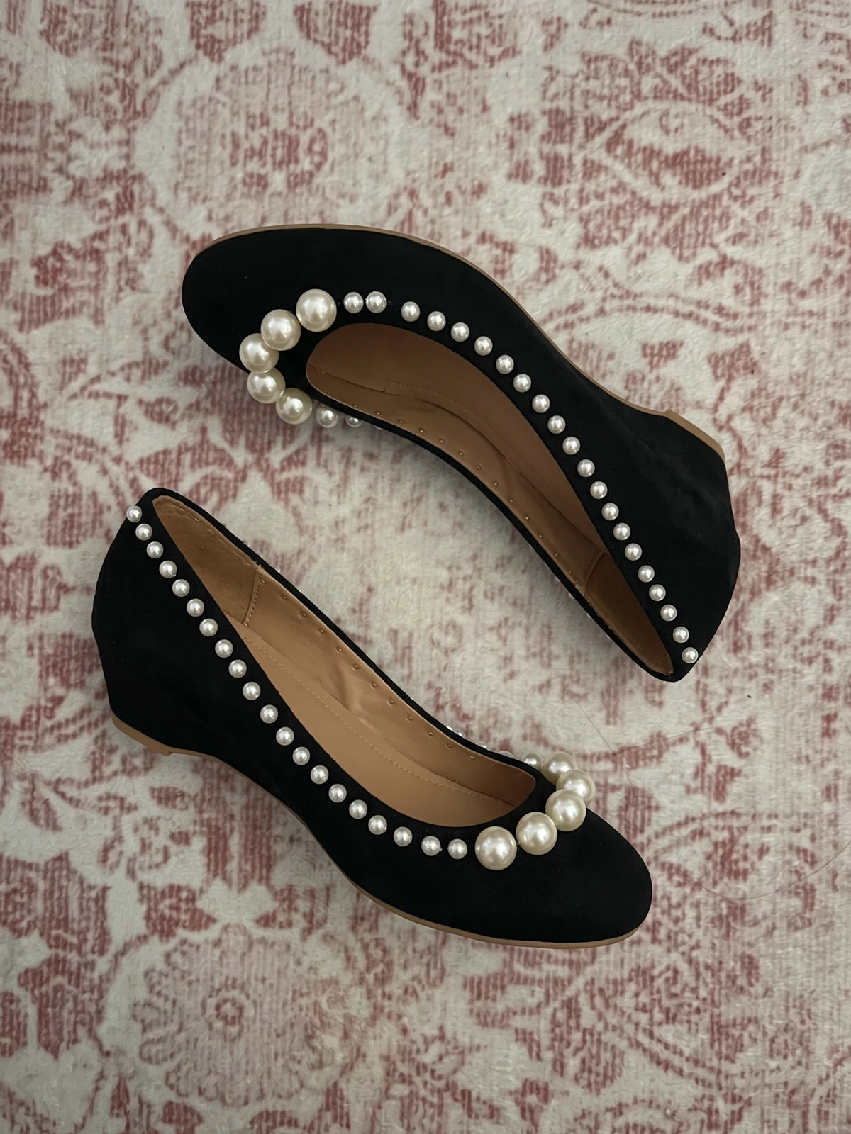 Mirellaine Pearl Suede Heels