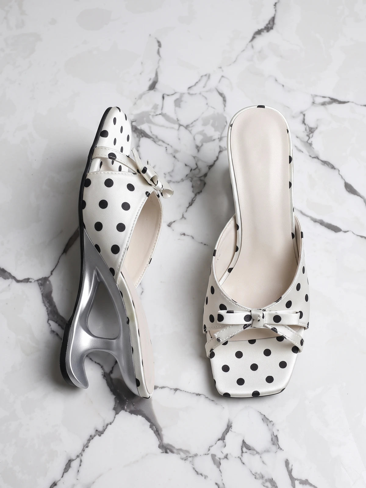 Philippine Polka Dot Cutout Mules