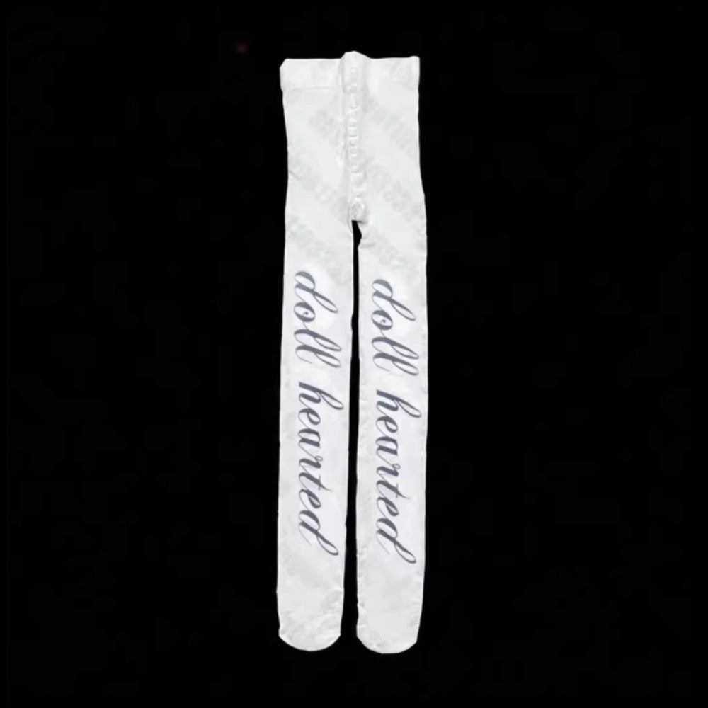 Gothic Retro Lettered Thigh-High Stockings