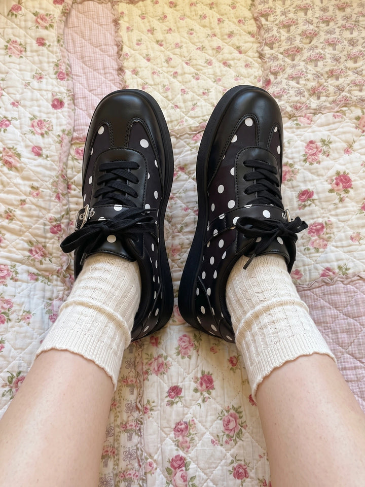 Madelief Polka Dot Buckle Trainers
