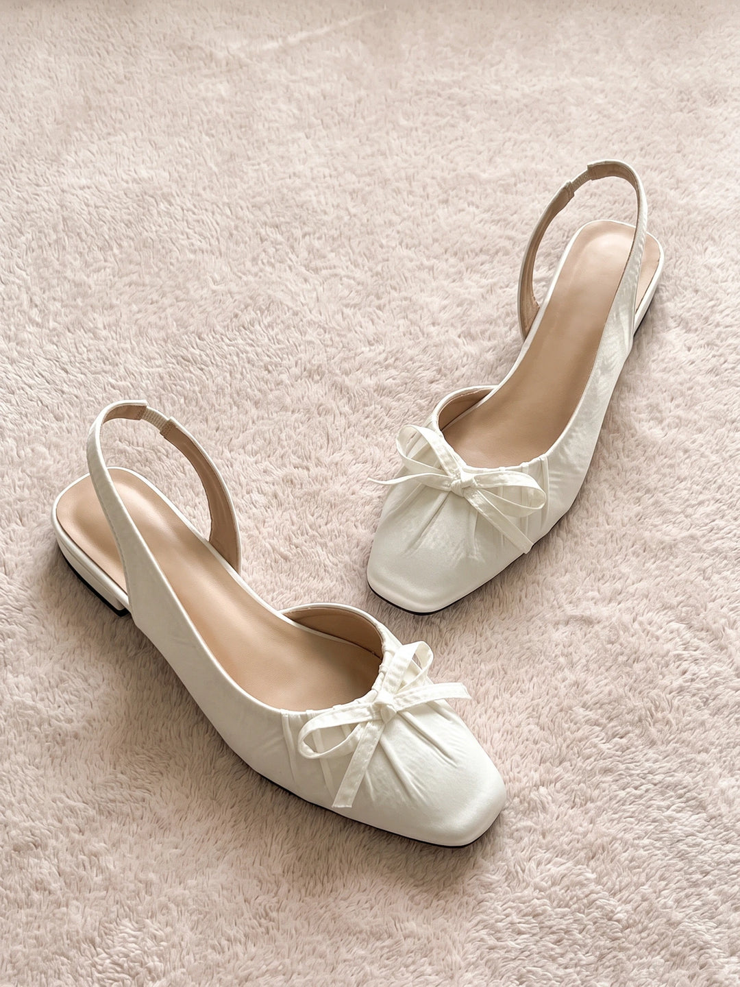 Cream-Satin Slingback