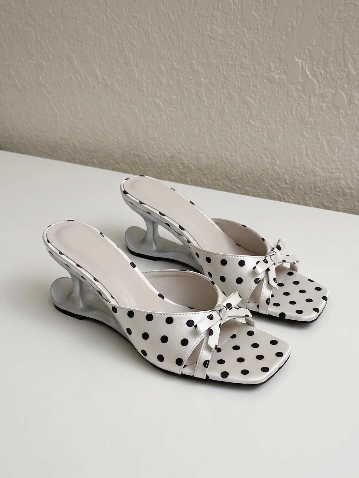 Philippine Polka Dot Cutout Mules