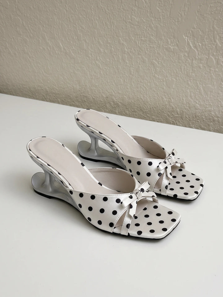 Philippine Polka Dot Cutout Mules