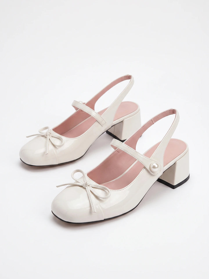 Odette Patent Bow Mary Jane Heels