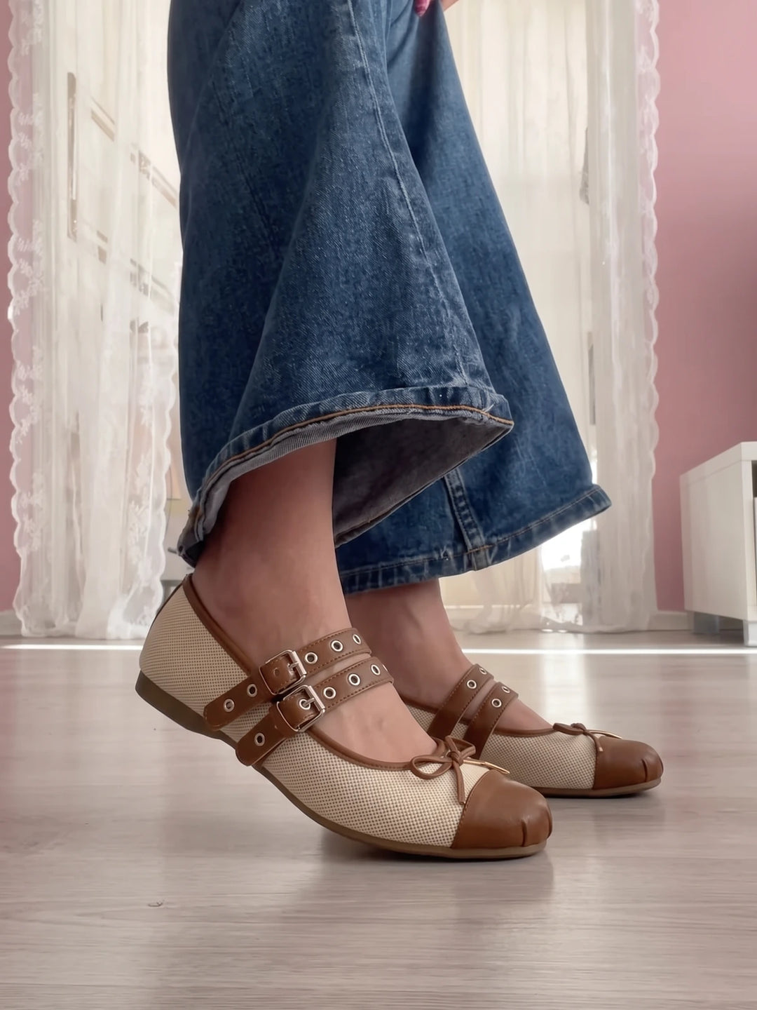 Mignorette Woven Bow Mary Janes