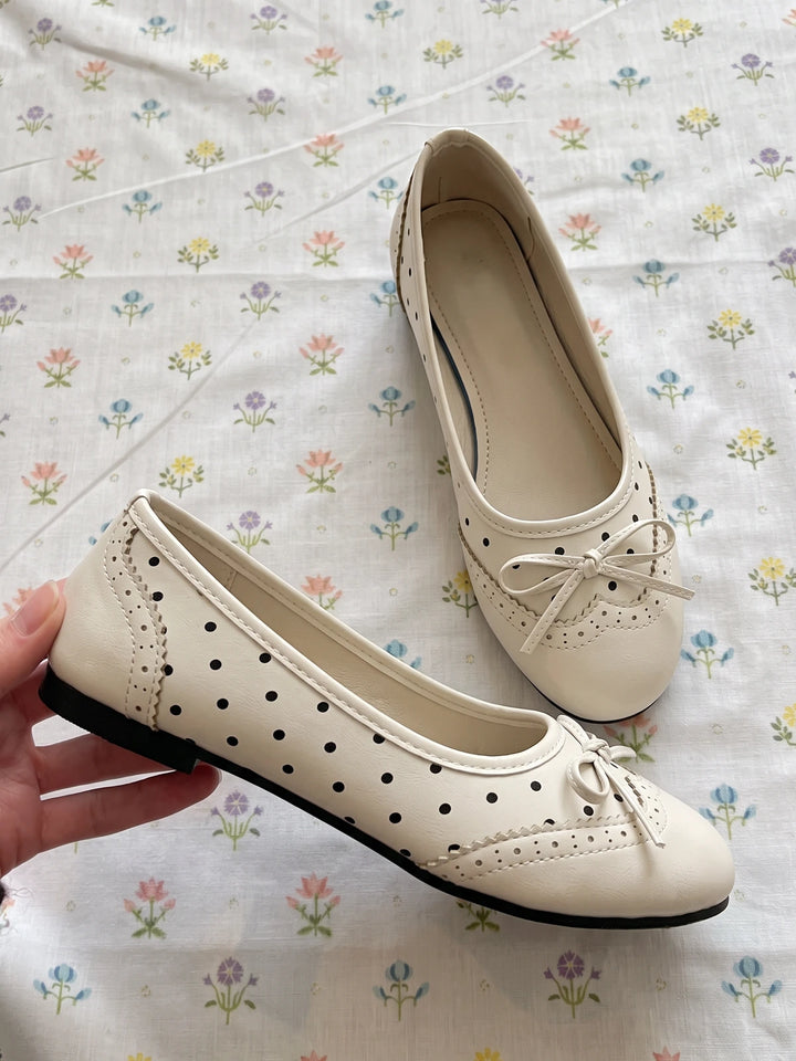 Axelle Polka Dot Bow Flats