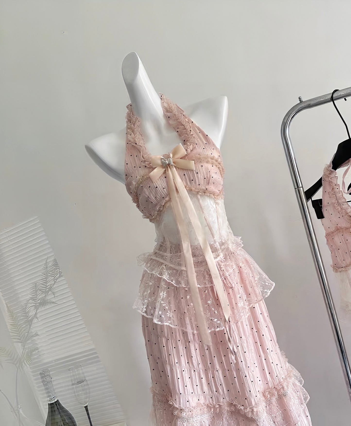 French Pink Ruffle Two-Piece Set