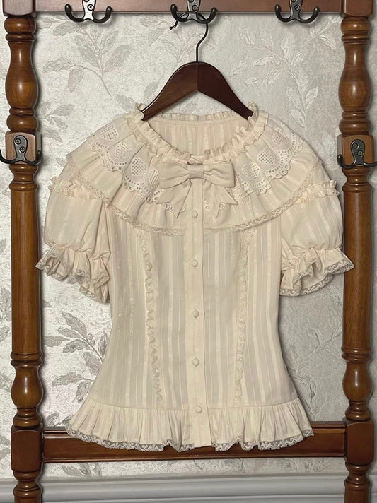 Ruffled Lace Collar Blouse