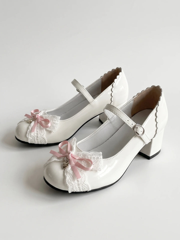 Lisette Ribbon Lace Bow Mary Janes