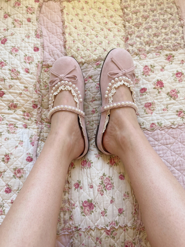 Suki Pearl Lace Flats
