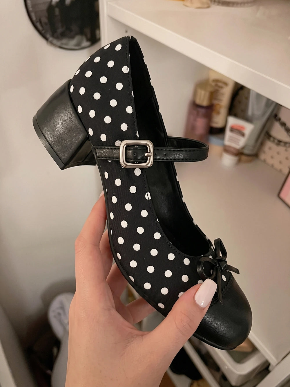 Solene Polka Dot Mary Jane Heels