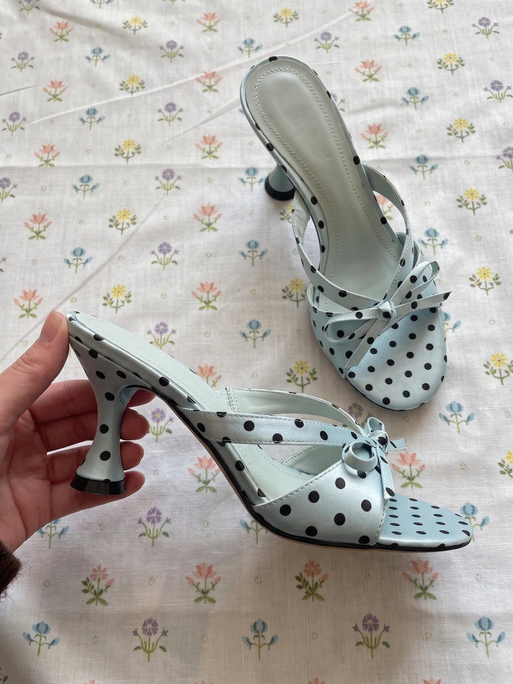 Reinette Polka Dot Mule Sandals
