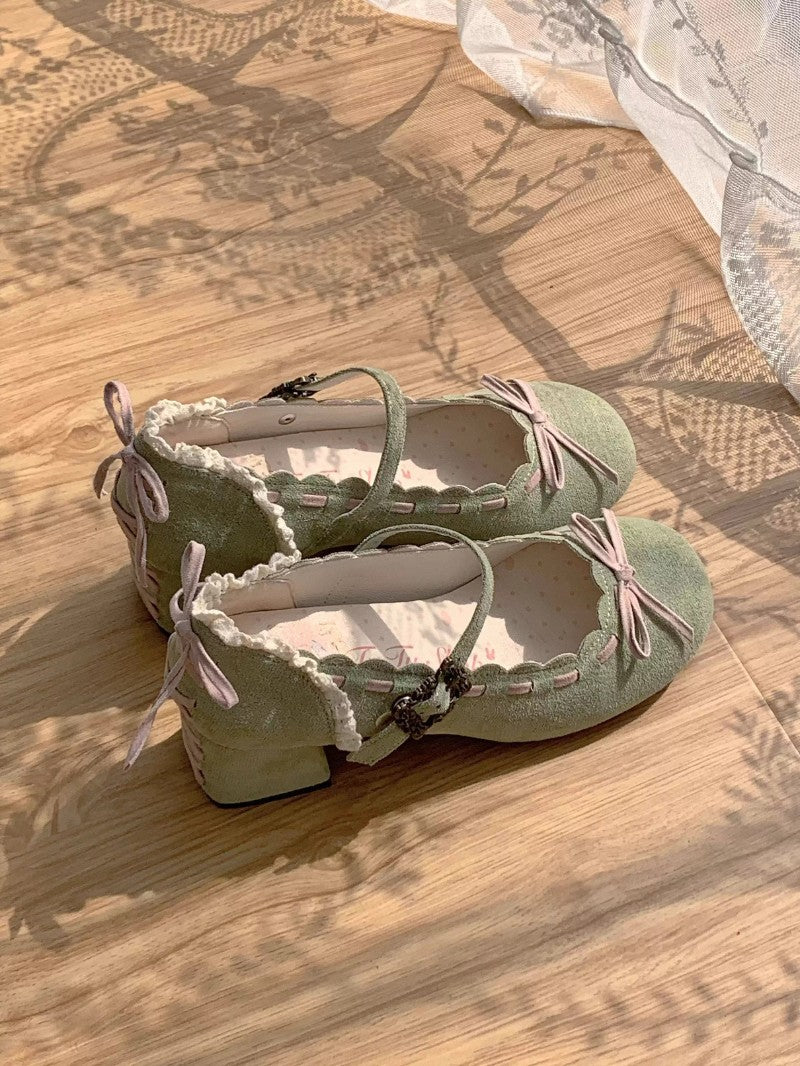 Retro Bow Round-Toe Lolita Shoes