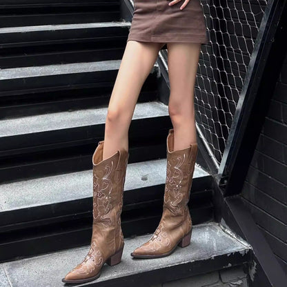 Embroidered Western Cowboy Boots