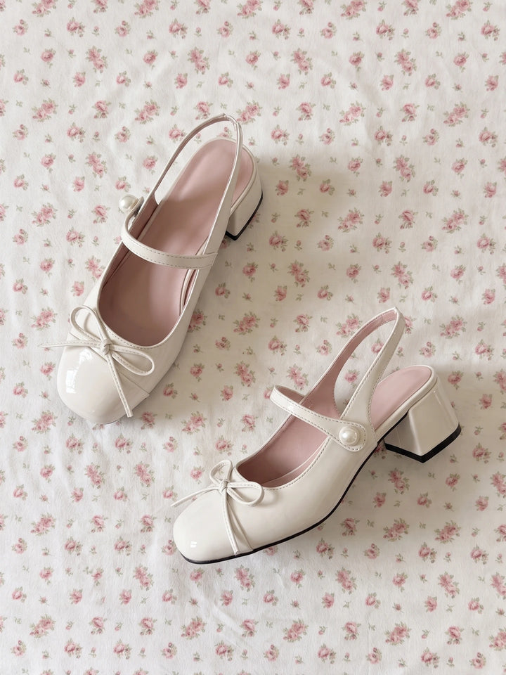 Odette Patent Bow Mary Jane Heels