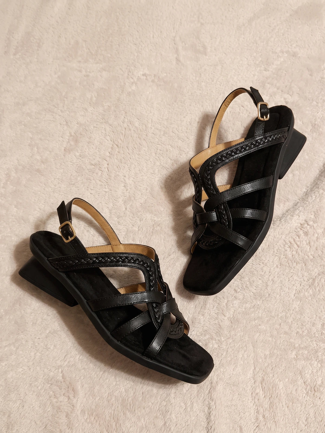 Mirellion Braided Slingback Sandals