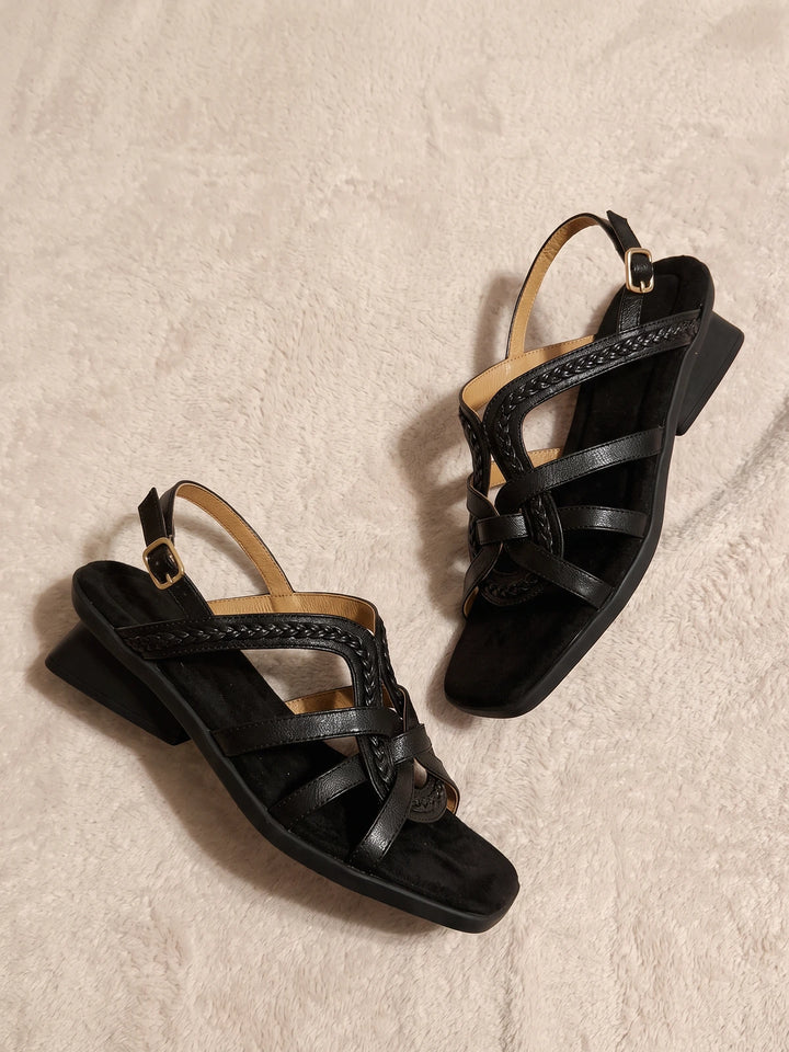 Mirellion Braided Slingback Sandals