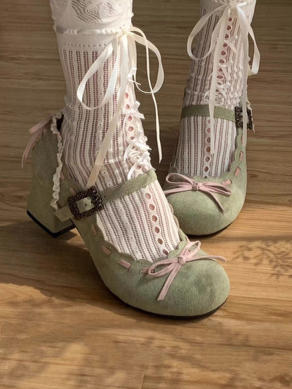 Retro Bow Round-Toe Lolita Shoes