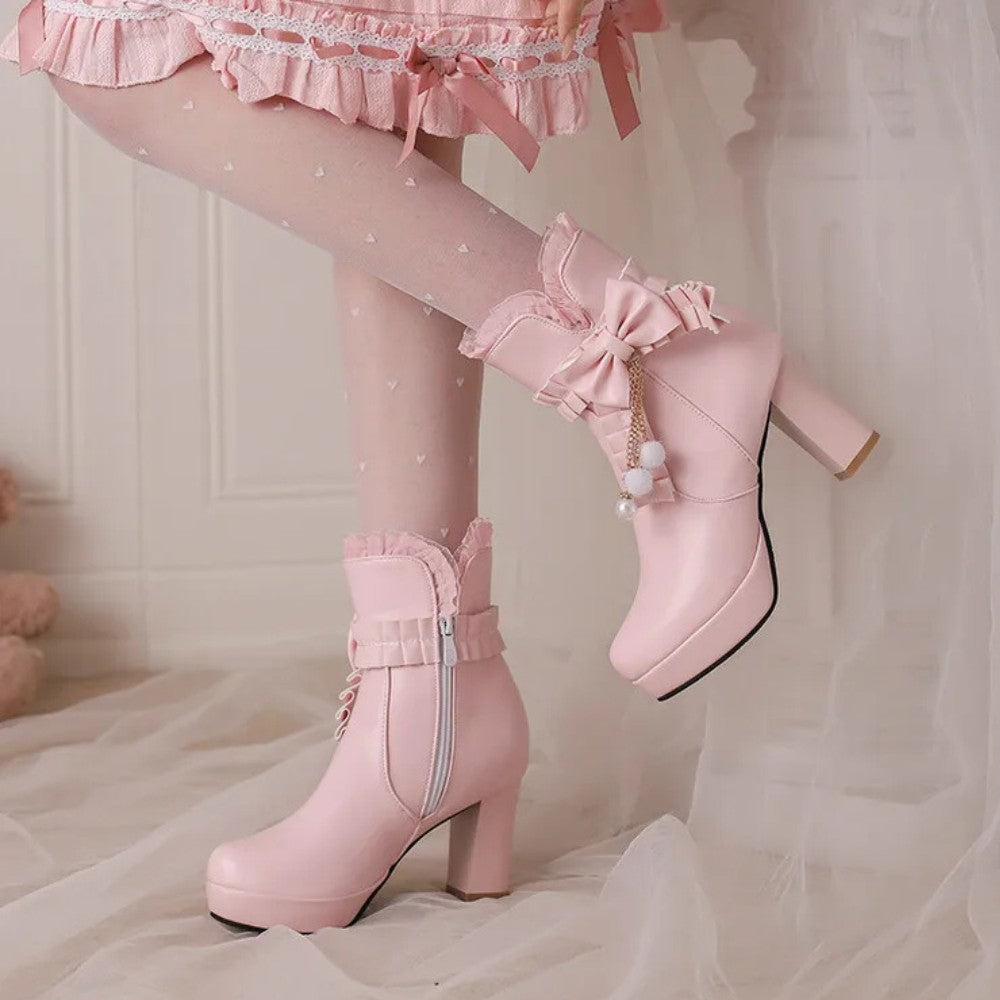 Sweet High Heel Ankle Boots
