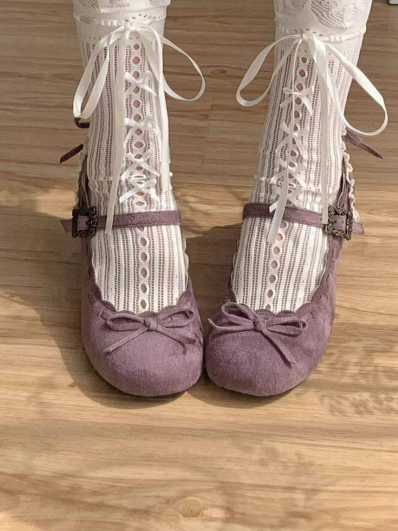Retro Bow Round-Toe Lolita Shoes