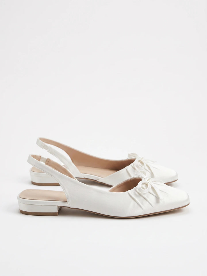 Cream-Satin Slingback
