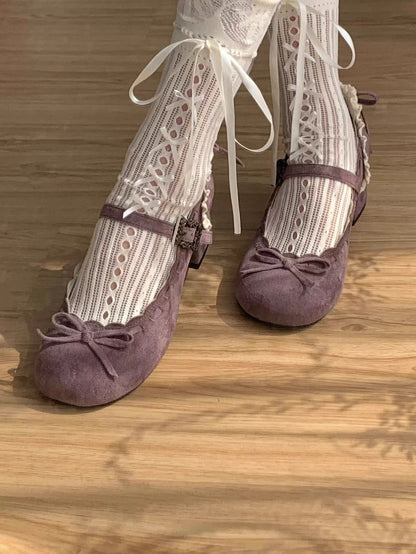 Retro Bow Round-Toe Lolita Shoes
