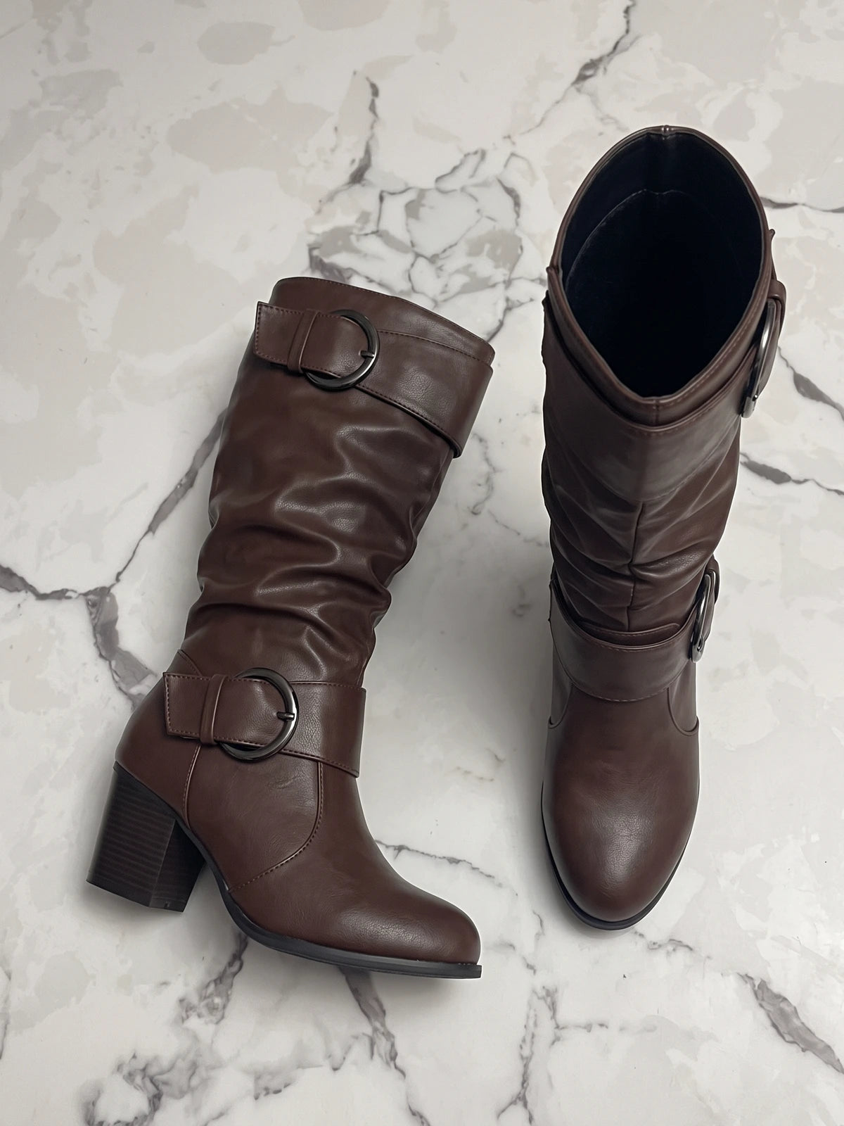 Valerienne Buckle Slouch Knee Boots
