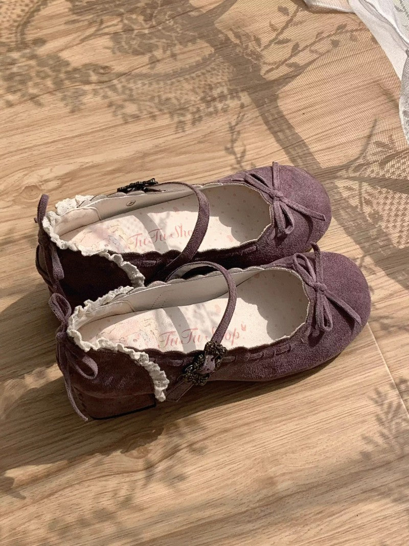 Retro Bow Round-Toe Lolita Shoes