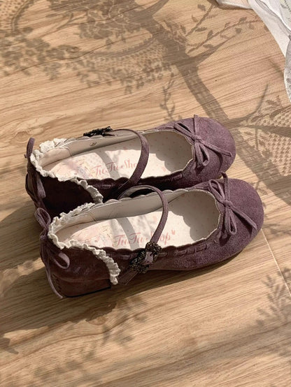 Retro Bow Round-Toe Lolita Shoes