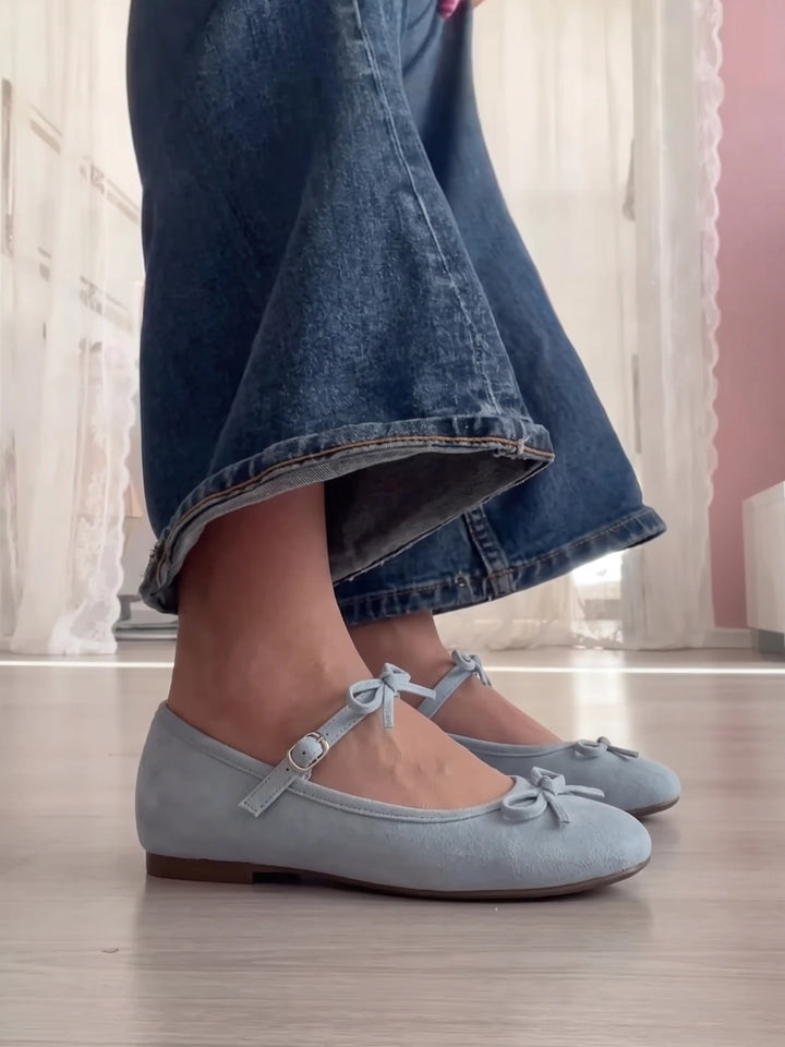 Liliane Bow Mary Jane Flats